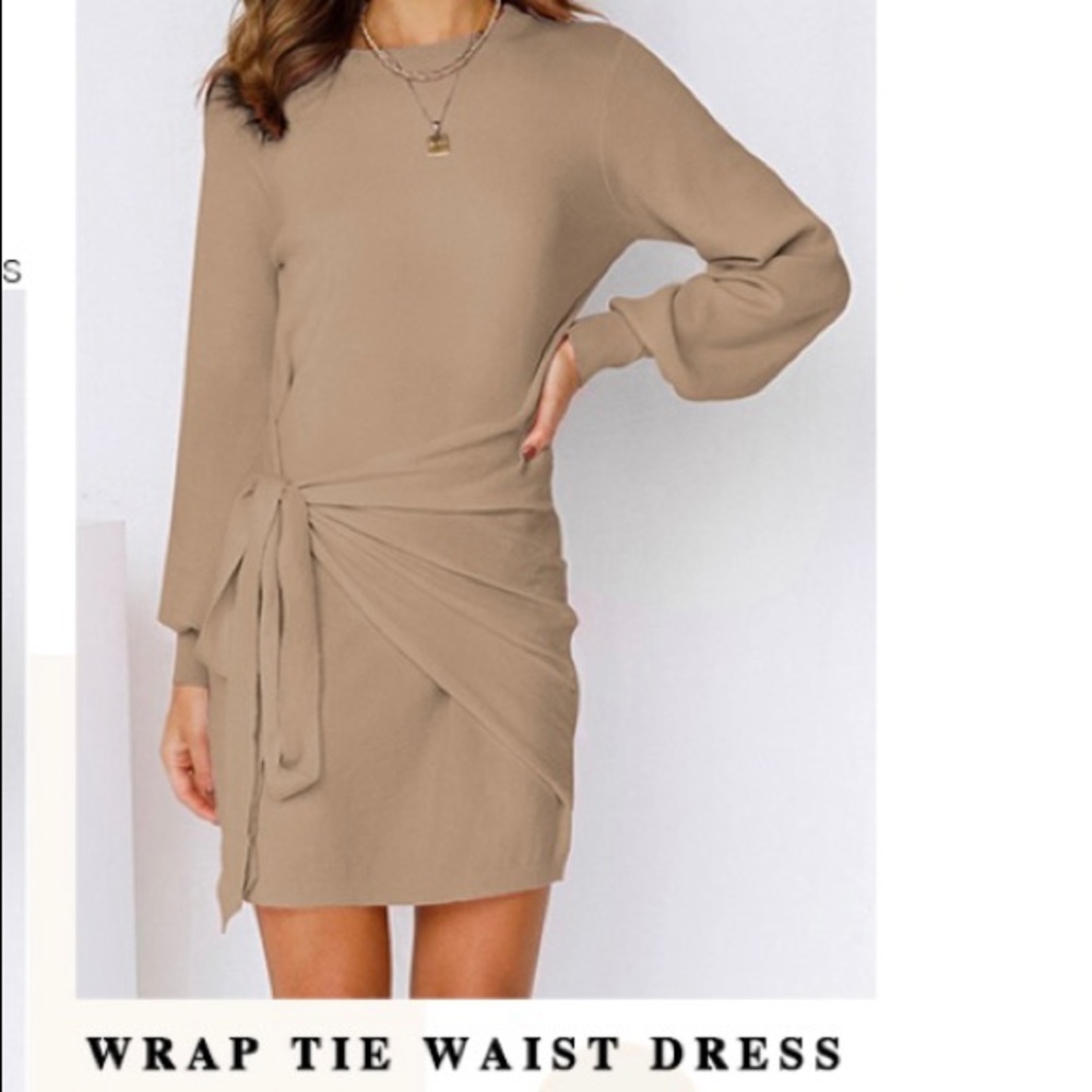 Long sleep wrap dress